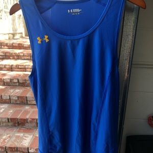 Men’s under armour blue tank size large